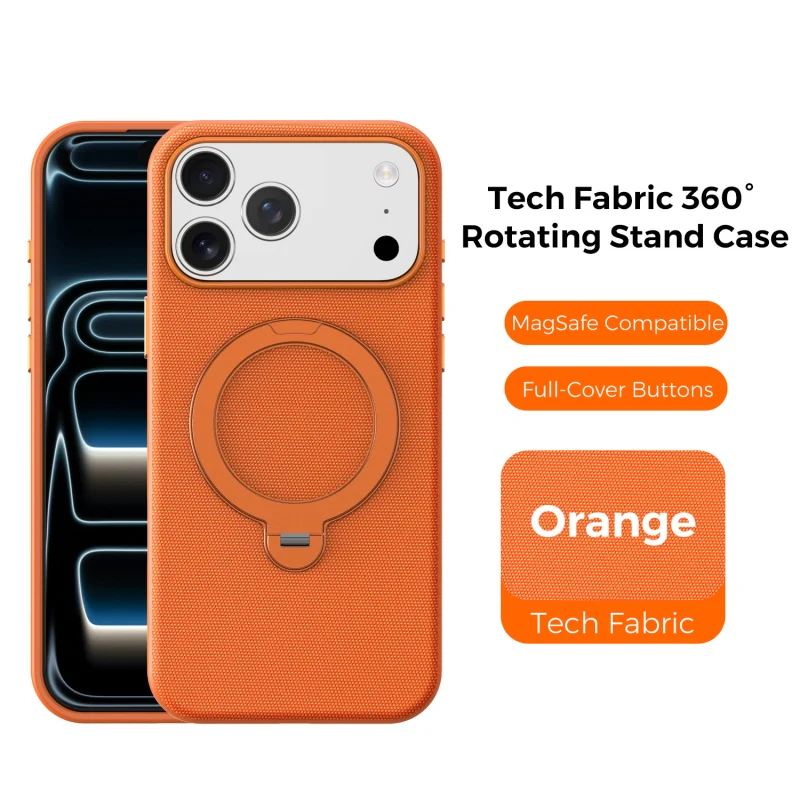 iPhone 17 Pro Max - Tactile Rotix 360° Magnetic Ring Stand Holder Protective Case