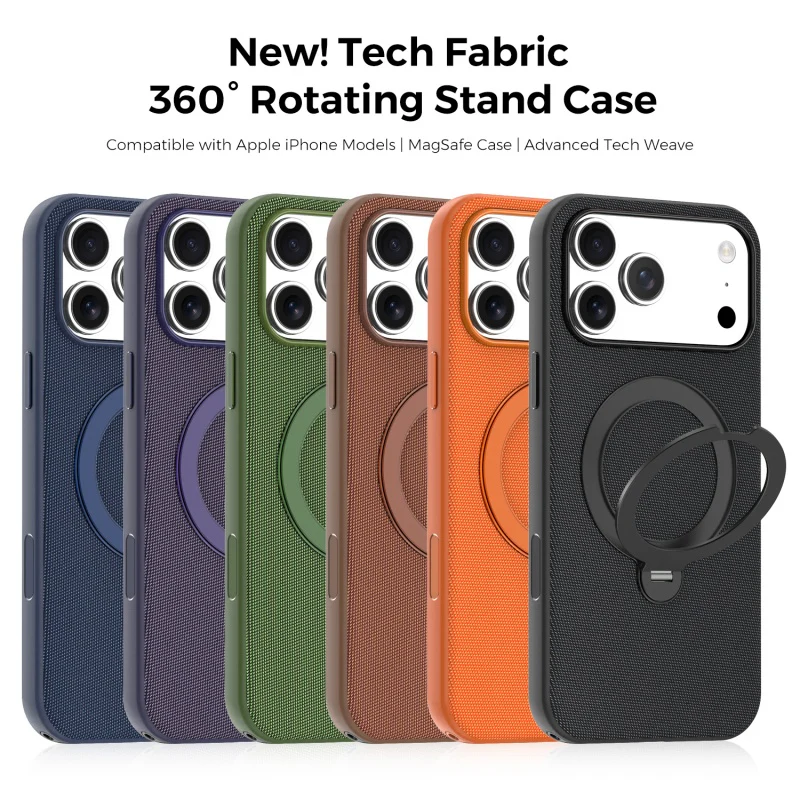 iPhone 17 Pro Max - Tactile Rotix 360° Magnetic Ring Stand Holder Protective Case - Image 10
