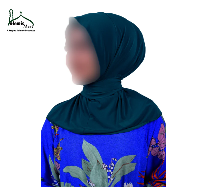 The Snap Fastener Scarf Shawl in Petrol Blue! Islamic Mart - Image 3