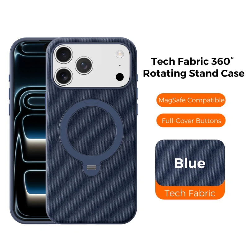 iPhone 17 Pro Max - Tactile Rotix 360° Magnetic Ring Stand Holder Protective Case - Image 5
