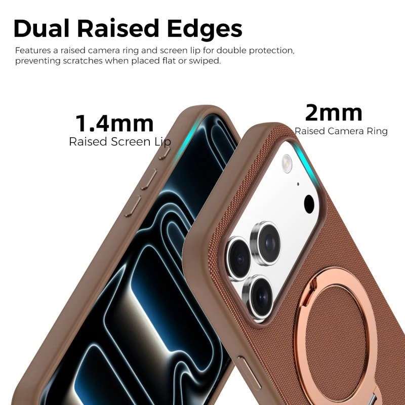 iPhone 17 Pro Max - Tactile Rotix 360° Magnetic Ring Stand Holder Protective Case - Image 7