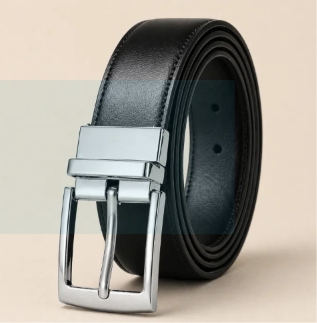 LA Men Leather Belt Reversible Black Brown Adjustable Turning Buckle Waist Belt Premium Quality - Image 2