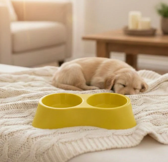 Elegant Double Bowl For Cats & Puppies - Image 3