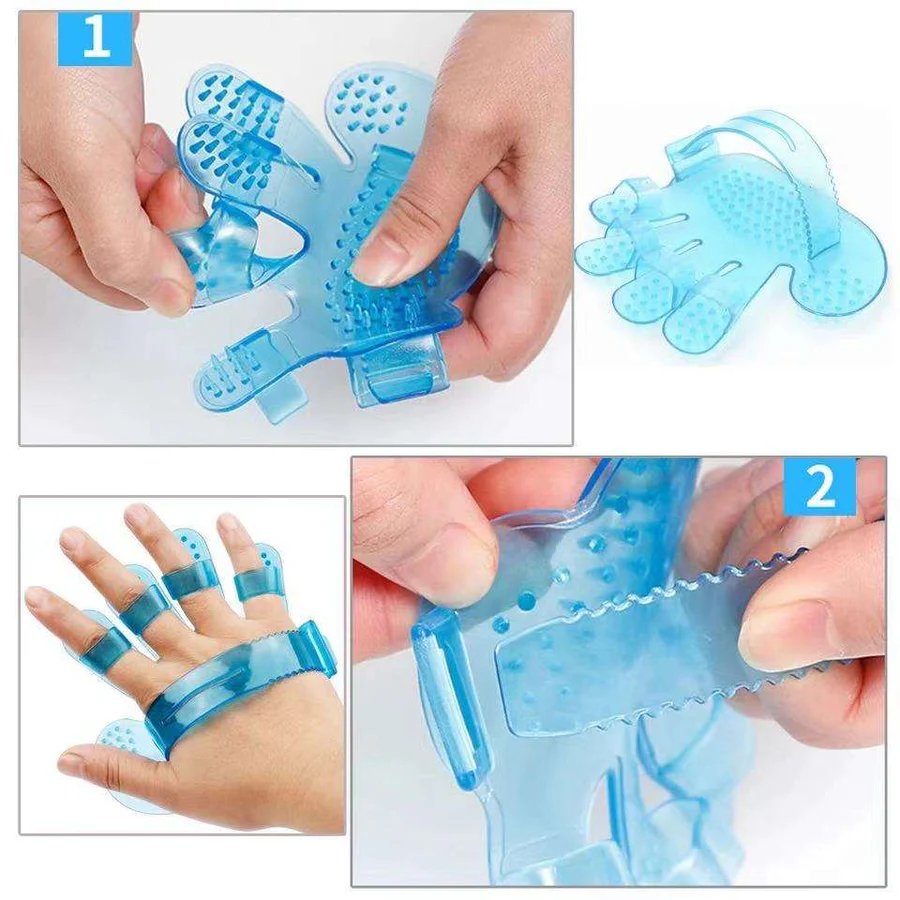 Pet Cat Grooming Five Finger Brush Massager Deshedding Glove - Image 3