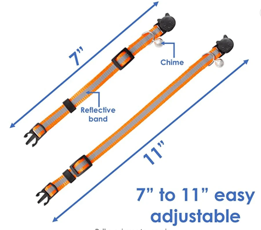 Reflective Cat Collar with Bell Adjustable For Cats - Image 17